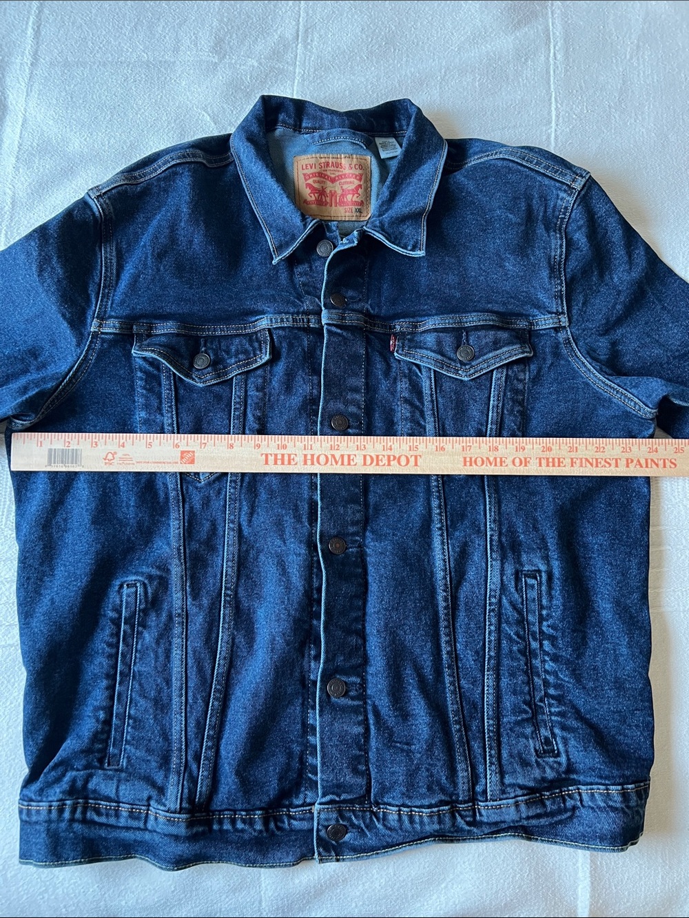 Levi's Indigo Blue Denim Trucker Jacket - Picture 8 of 13